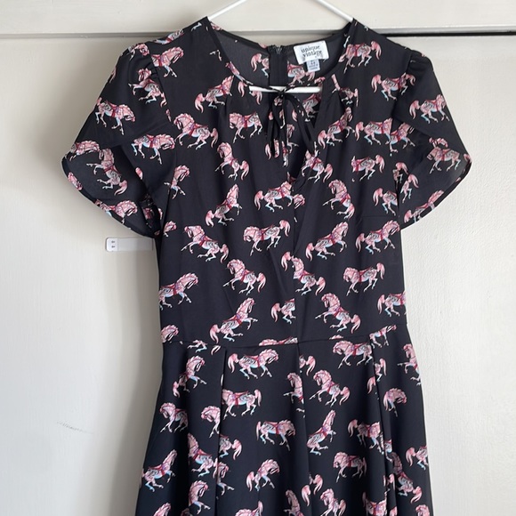 Unique Vintage Dresses & Skirts - Unique vintage Dahlia swing Horse carousel 🎠 unicorn  dress EUC Sz M POCKETS